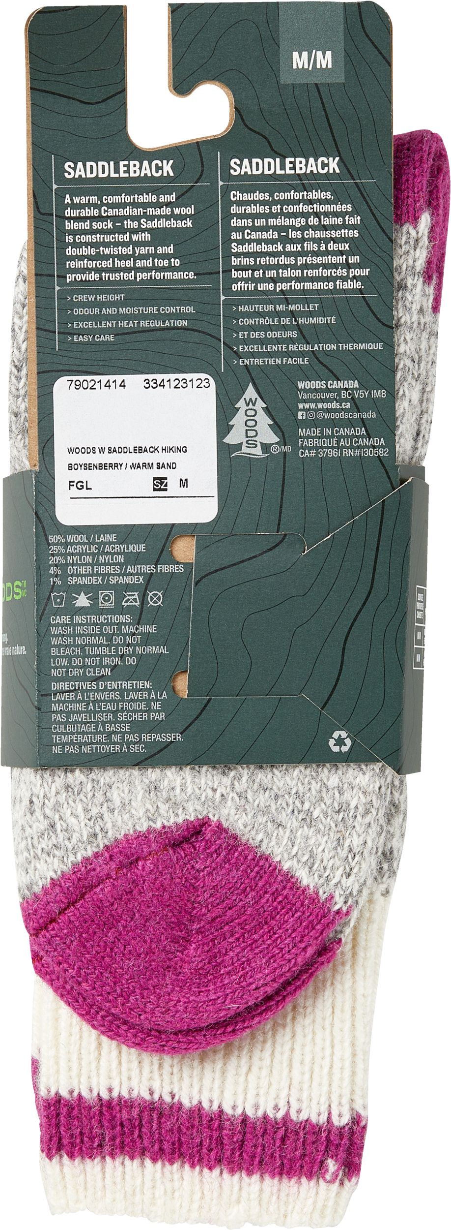 Woods Women's Saddleback Hiking Crew Socks 2pk