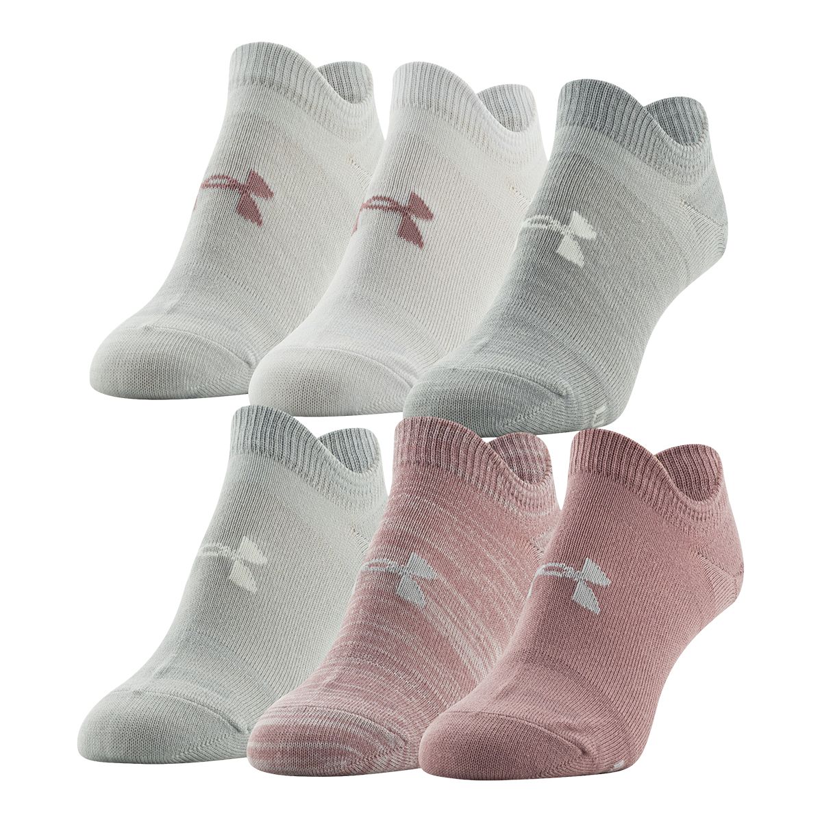 Under Armour Women's Essential 3.0 No Show Socks - 6 Pack