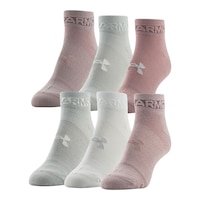Under Armour Women's Essential Low Cut Socks - 6 Pack Front_Three_Fourths_Angled_Left