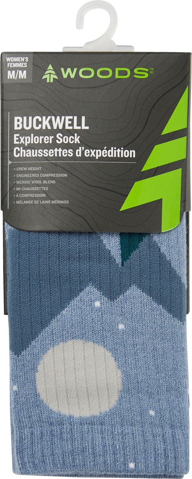 Woods Women's Buckwell Explorer Crew Hiking Socks