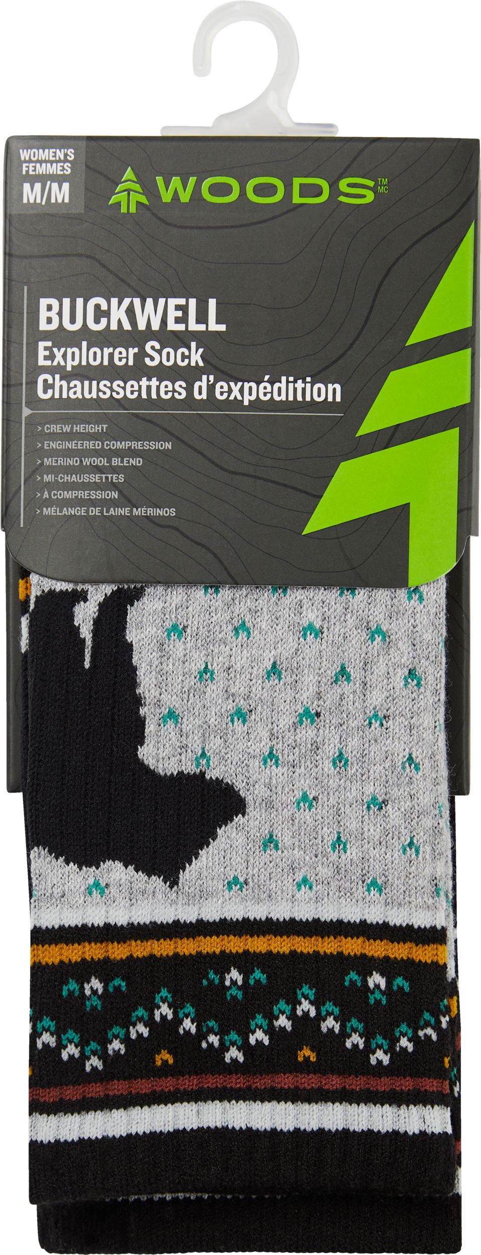 Woods Women's Buckwell Explorer Crew Hiking Socks