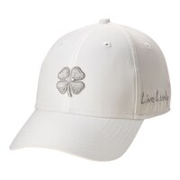 Black Clover Women's Hollywood 11 Adjustable Golf Hat Front_Angled_Left