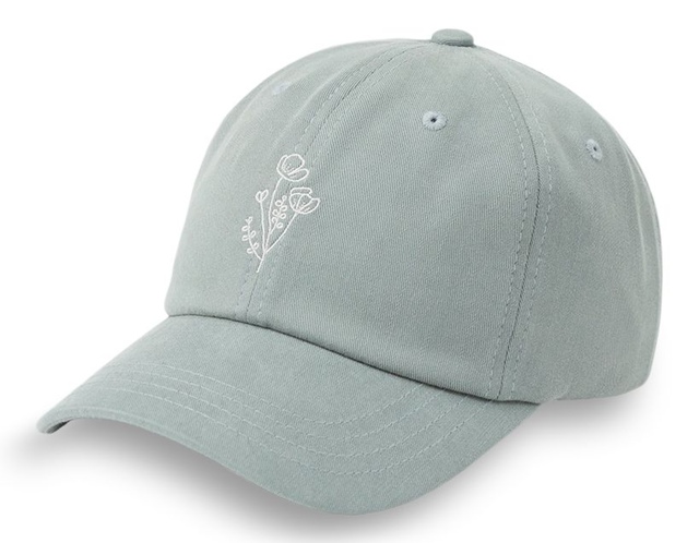 Tentree Women's Embroidered Peak Hat Front_Angled_Left