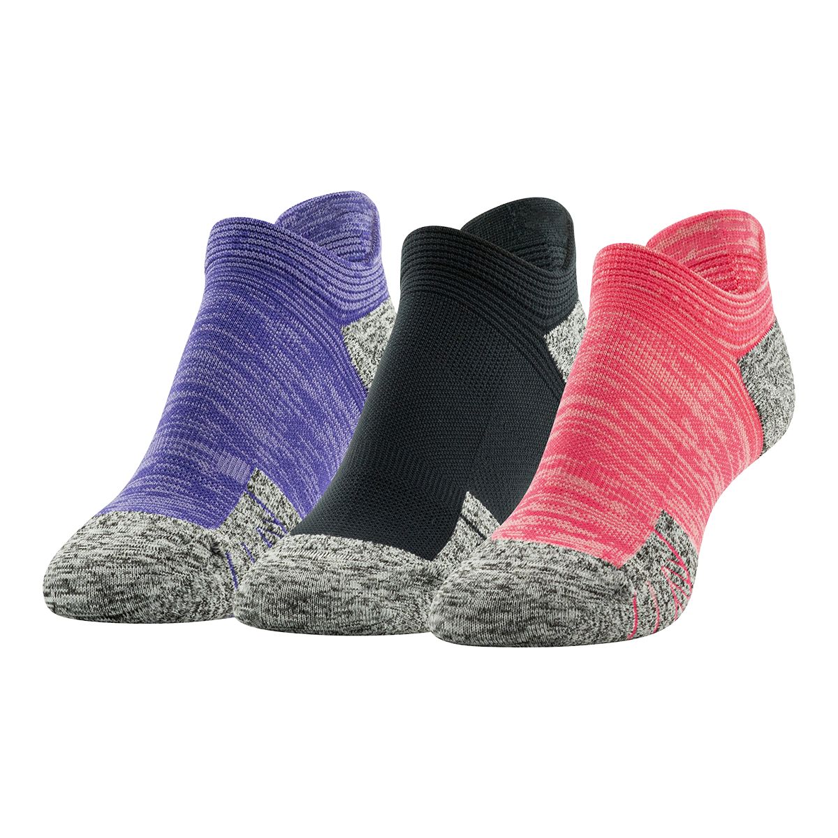 Under Armour Women's Run Armourdry Cushioned NS Tab Socks - 3 Pack