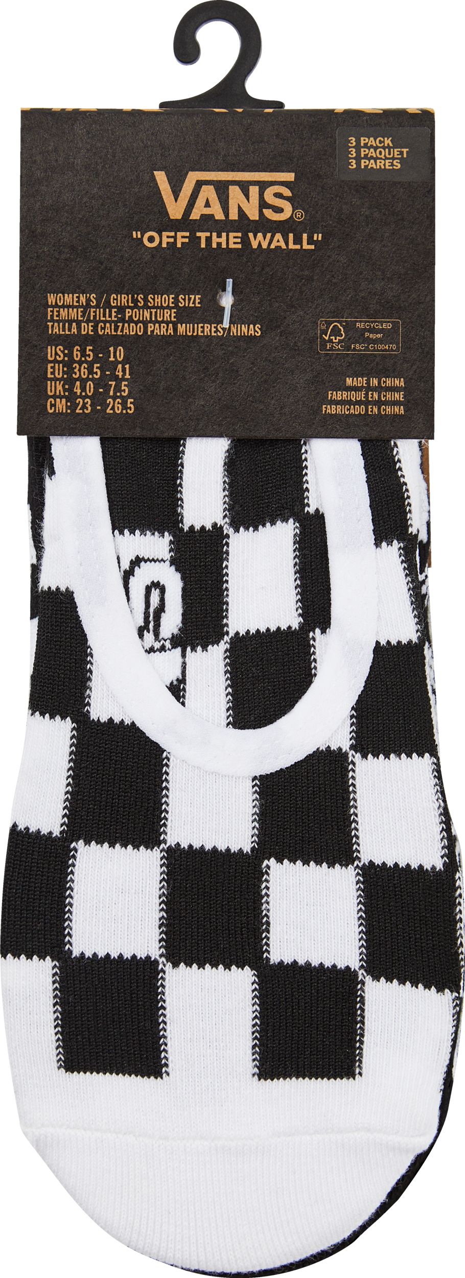 Vans Women's Canoodle Invisible Socks 3pk