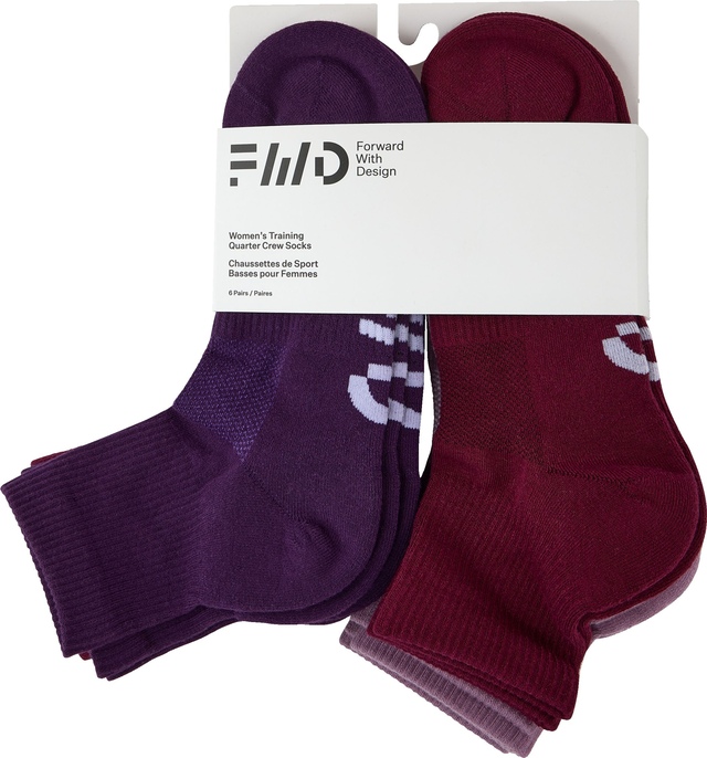 FWD Women's Athletic Quarter Socks - 6 pk