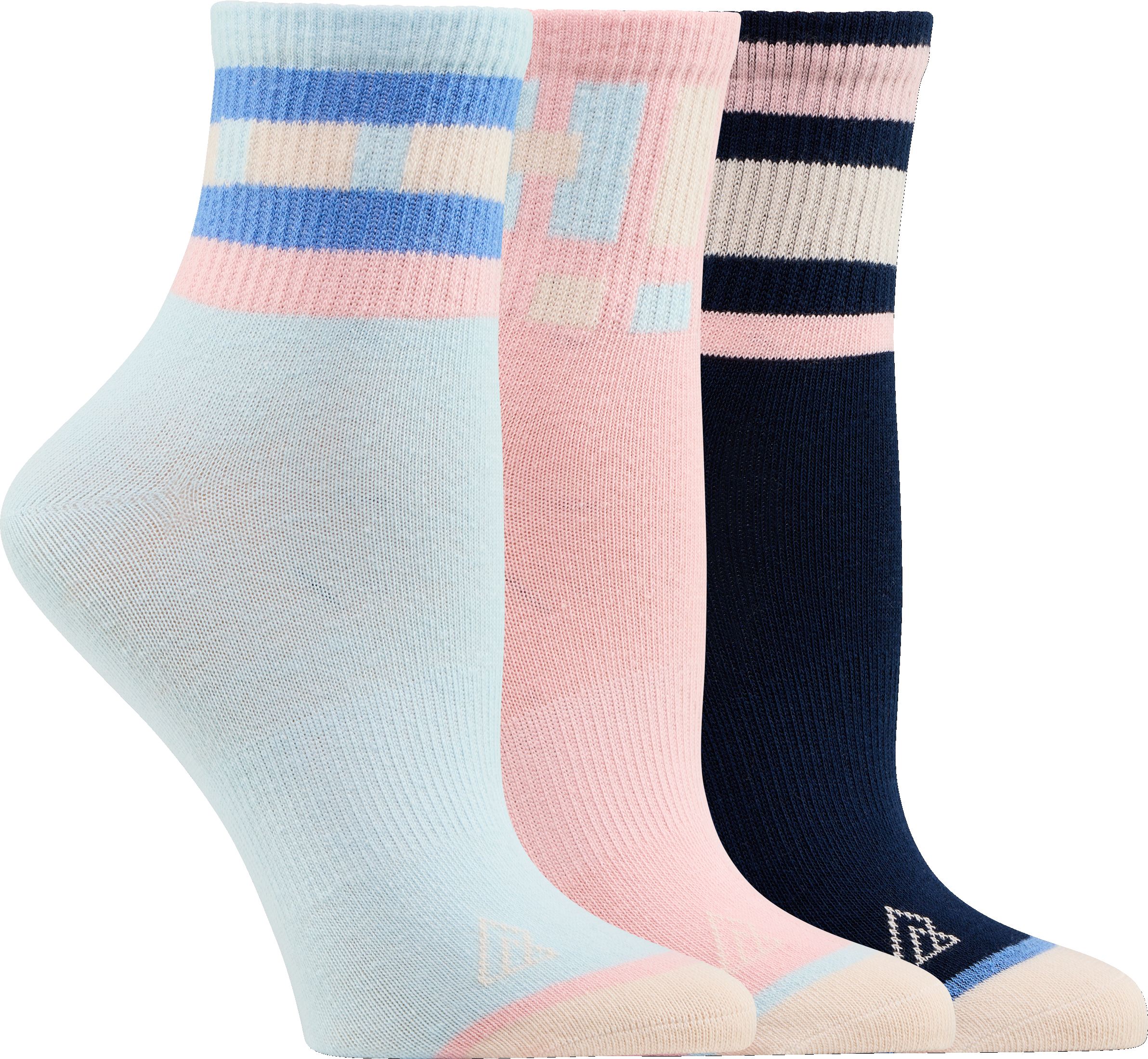 Ripzone Women's Blocks Quarter Socks - 3pk