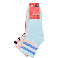Ripzone Women's Blocks Quarter Socks - 3pk Front_Flat