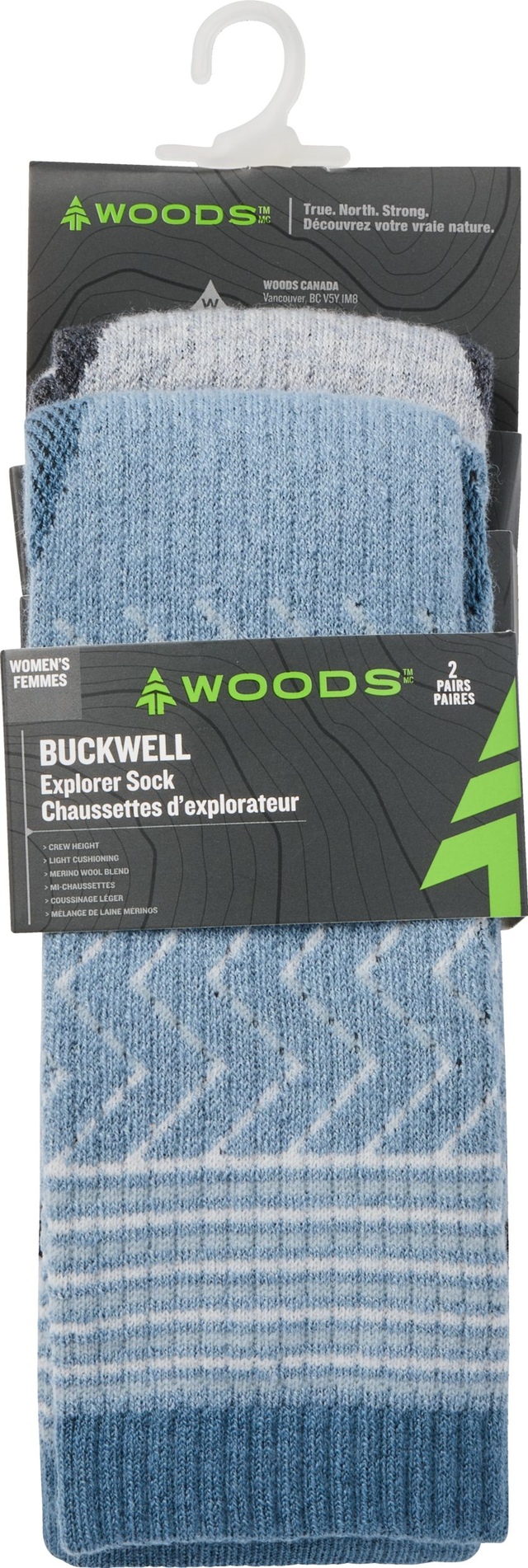 Woods Women's Buckwell Hiking Crew Socks - 2pk