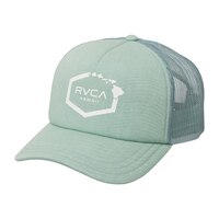 RVCA Women's Hawaii Hex Foam Trucker Hat Front_Angled_Left