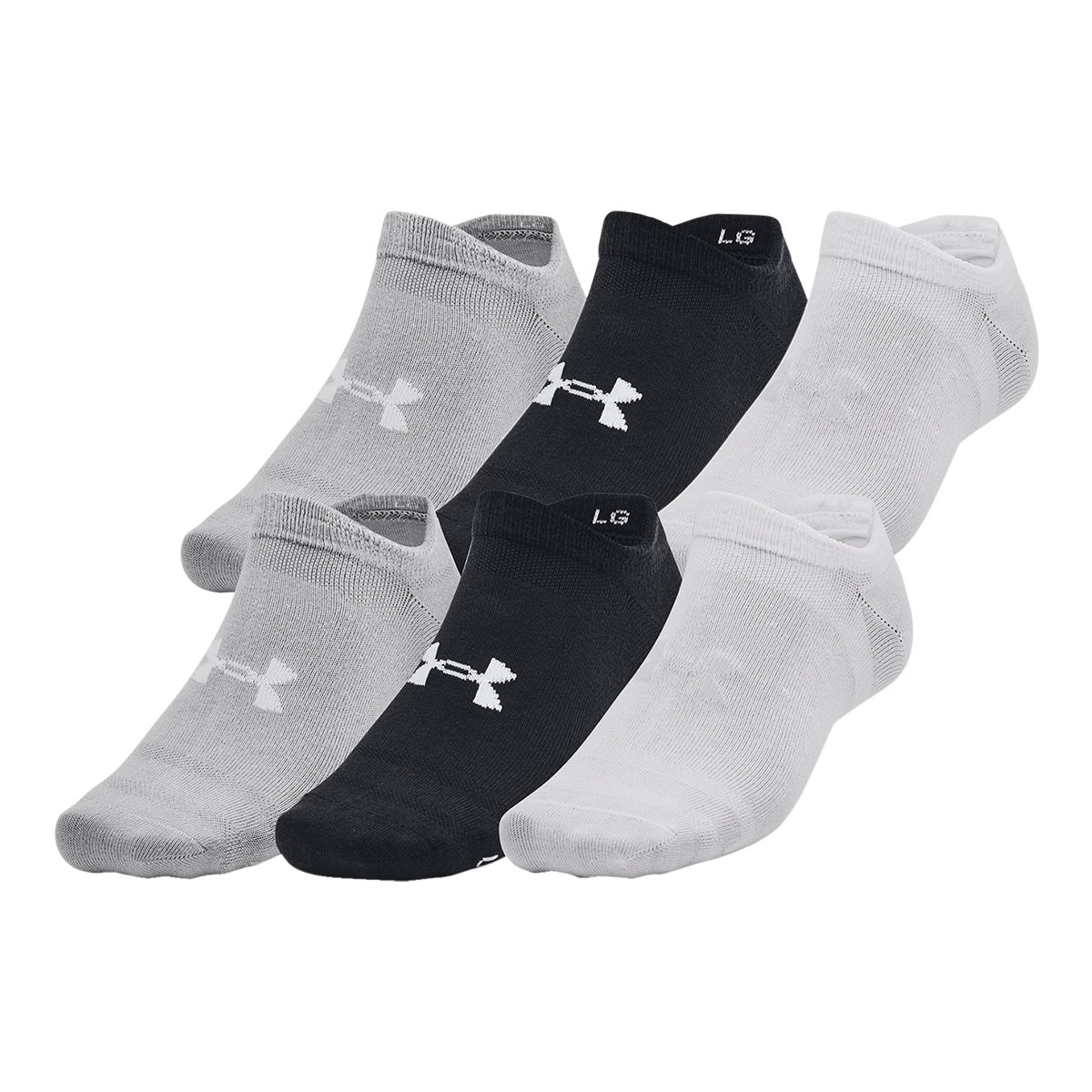 Under Armour Unisex Essential Lightweight No Show Socks - 6 Pack