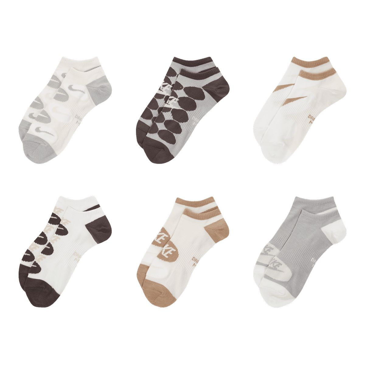 Nike Women's Everyday Lightweight Training No Show Socks - 6 Pack