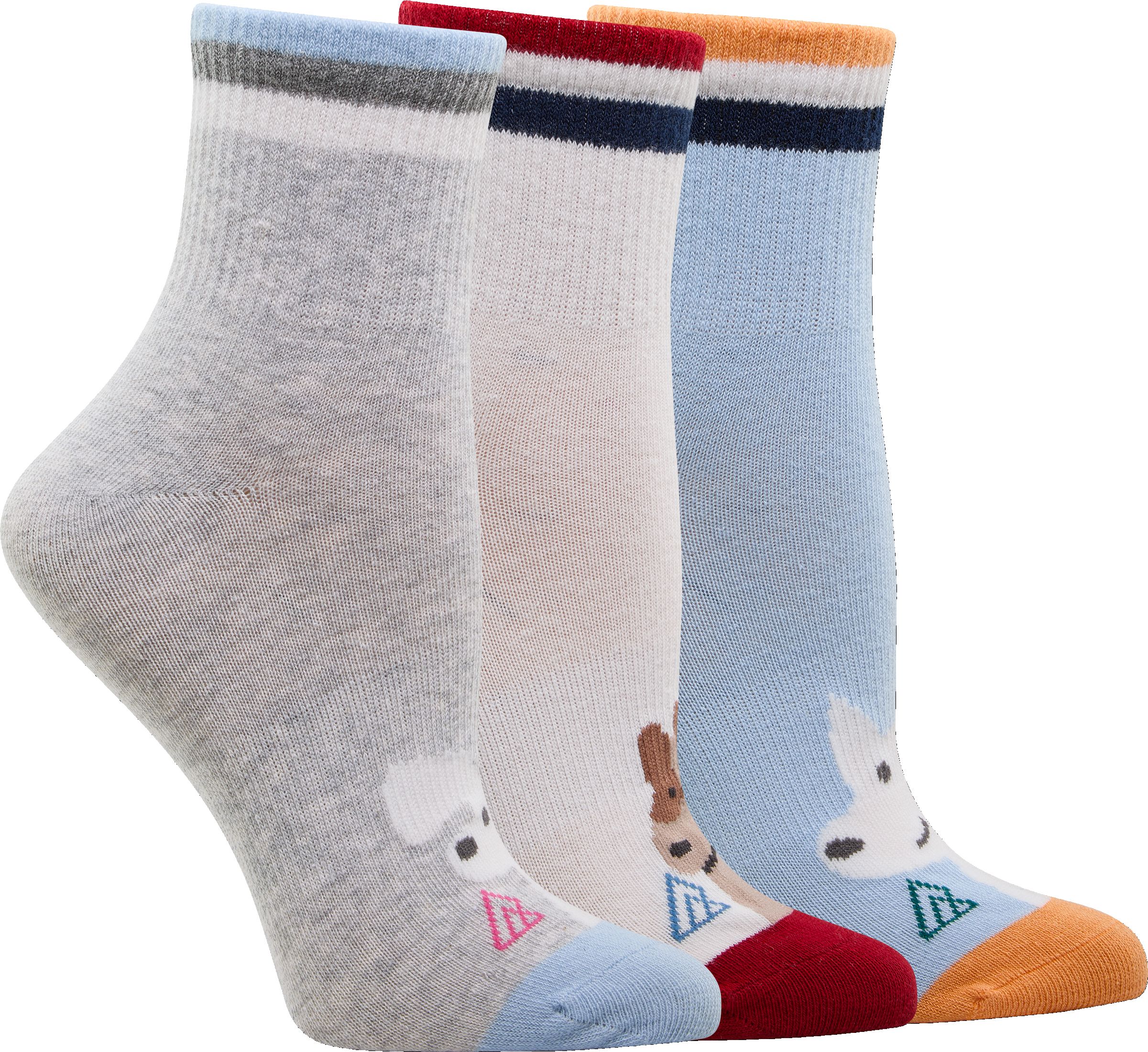 Ripzone Women's Animals Quarter Crew Socks - 3 Pack