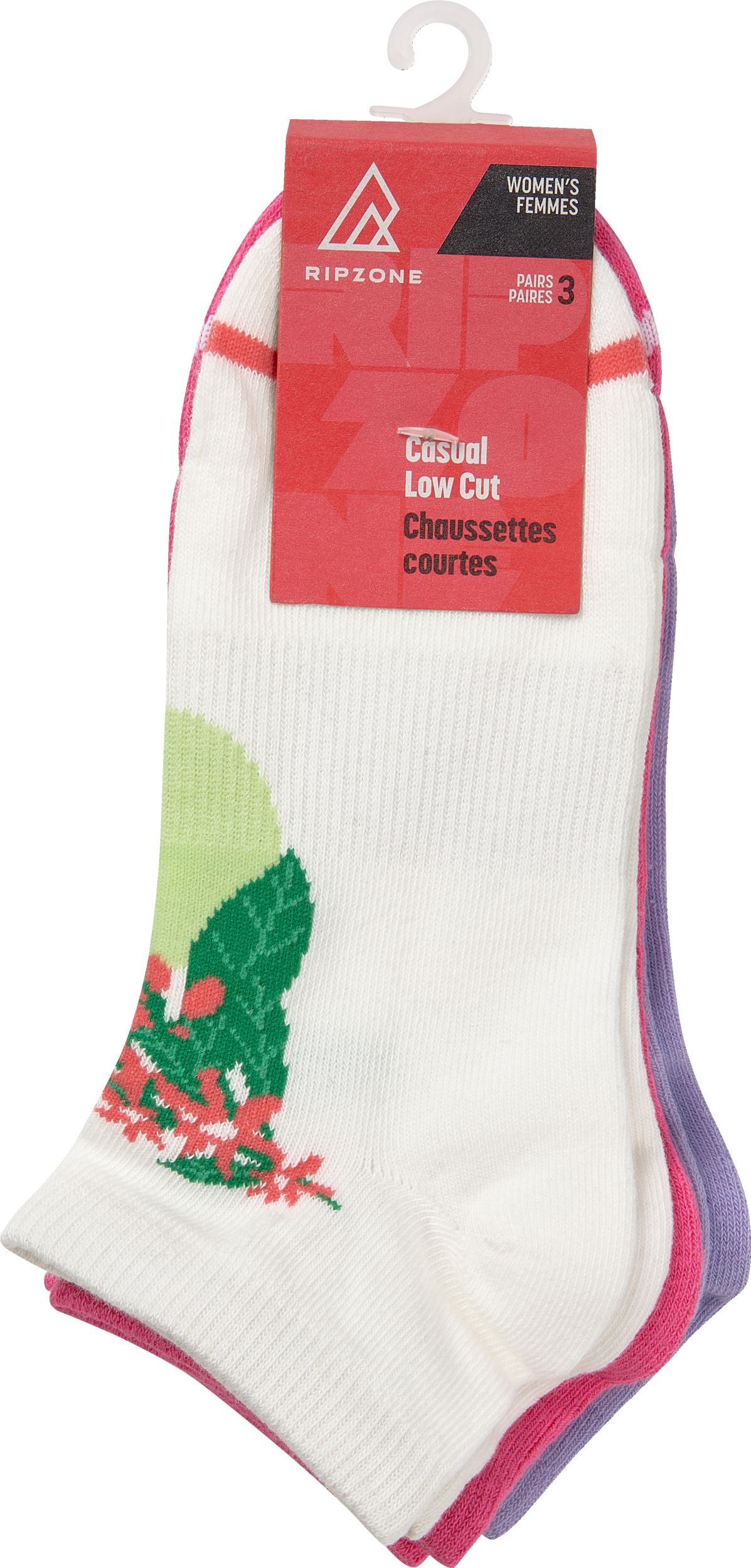 Ripzone Women's Fruits No Show Socks - 3 Pack