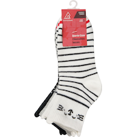 Ripzone Women's Cat Quarter Crew Socks - 3 Pack Front_Flat