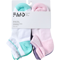 FWD Women's Rise No Show Socks - 6 Pack Front_Flat