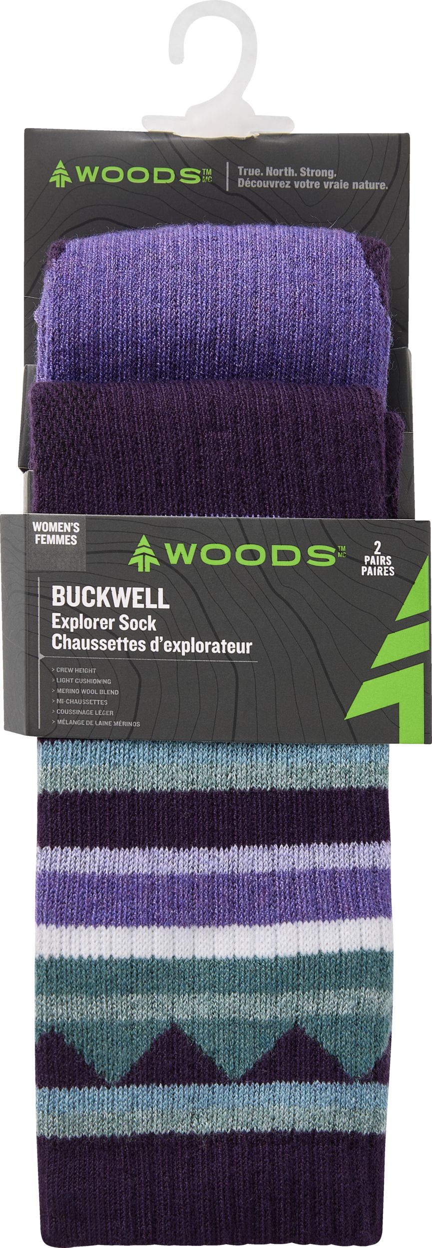 Woods Women's Buckwell Hiking Socks - 2 pk