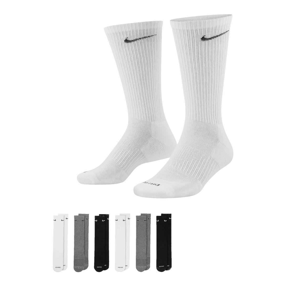 Nike Women's Everyday Plus Cushioned Training Crew Socks - 6pk