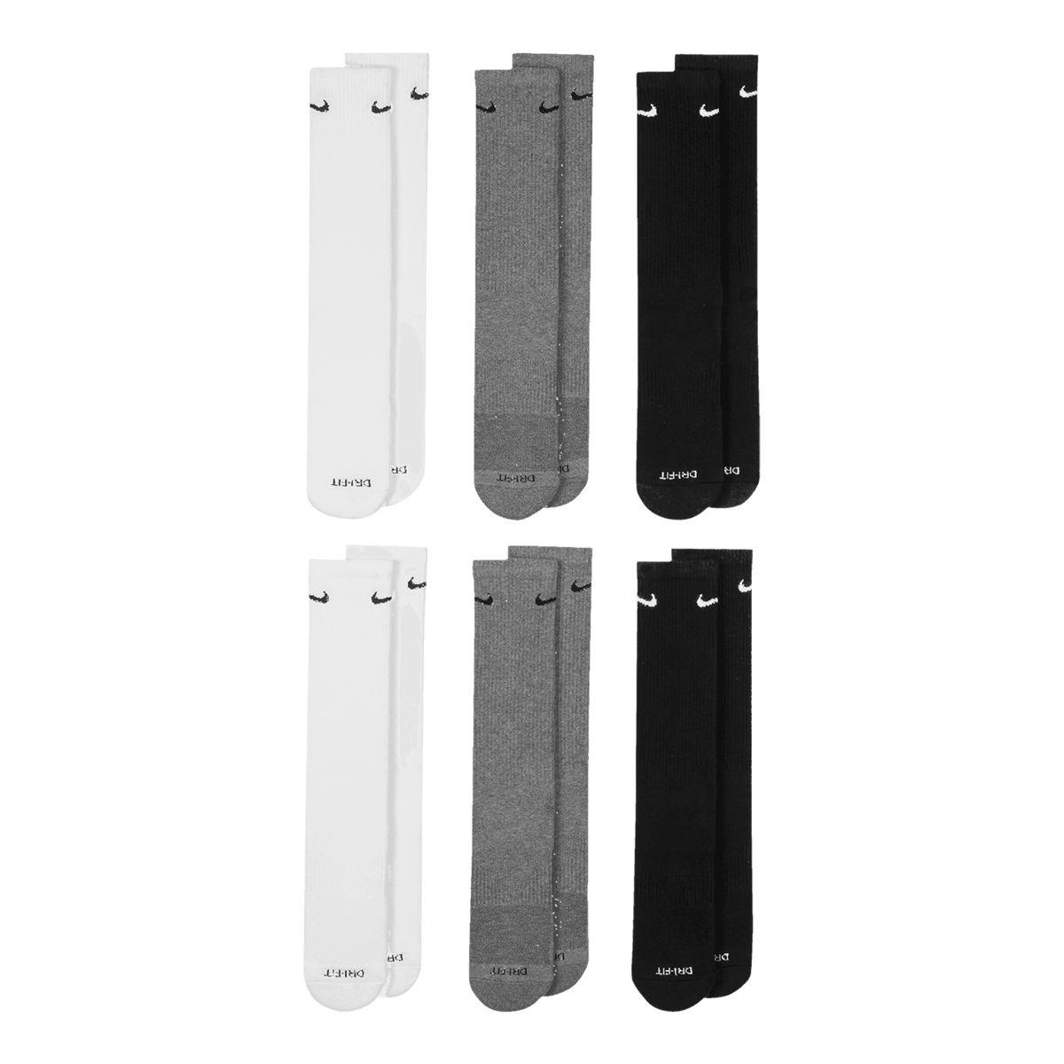 Nike Women's Everyday Plus Cushioned Training Crew Socks - 6pk