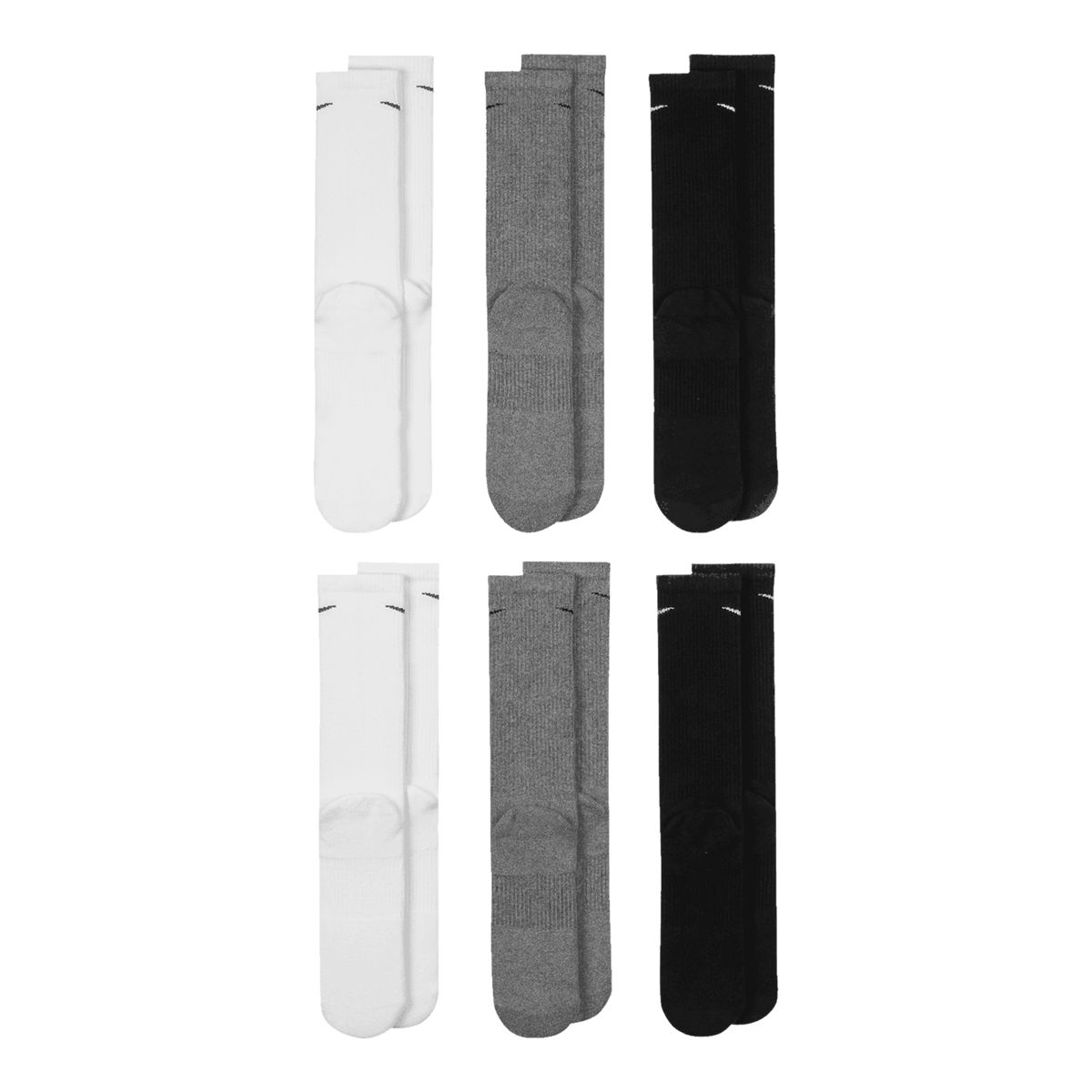 Nike Women's Everyday Plus Cushioned Training Crew Socks - 6pk