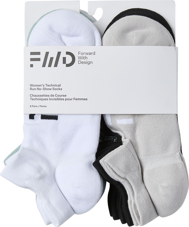 FWD Women's Athletic No Show Socks - 6 Pack