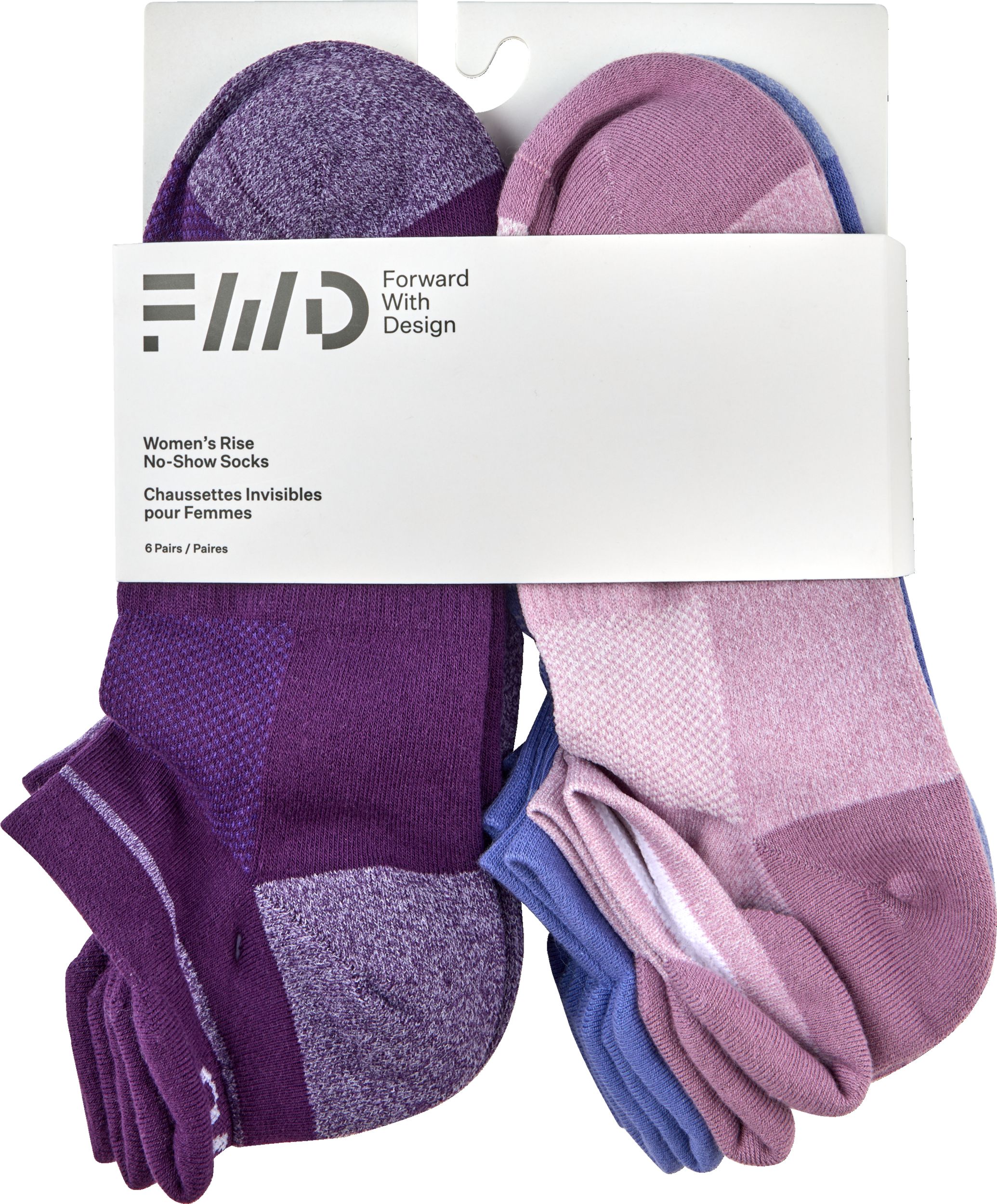 FWD Women's Rise No Show Socks - 6pk