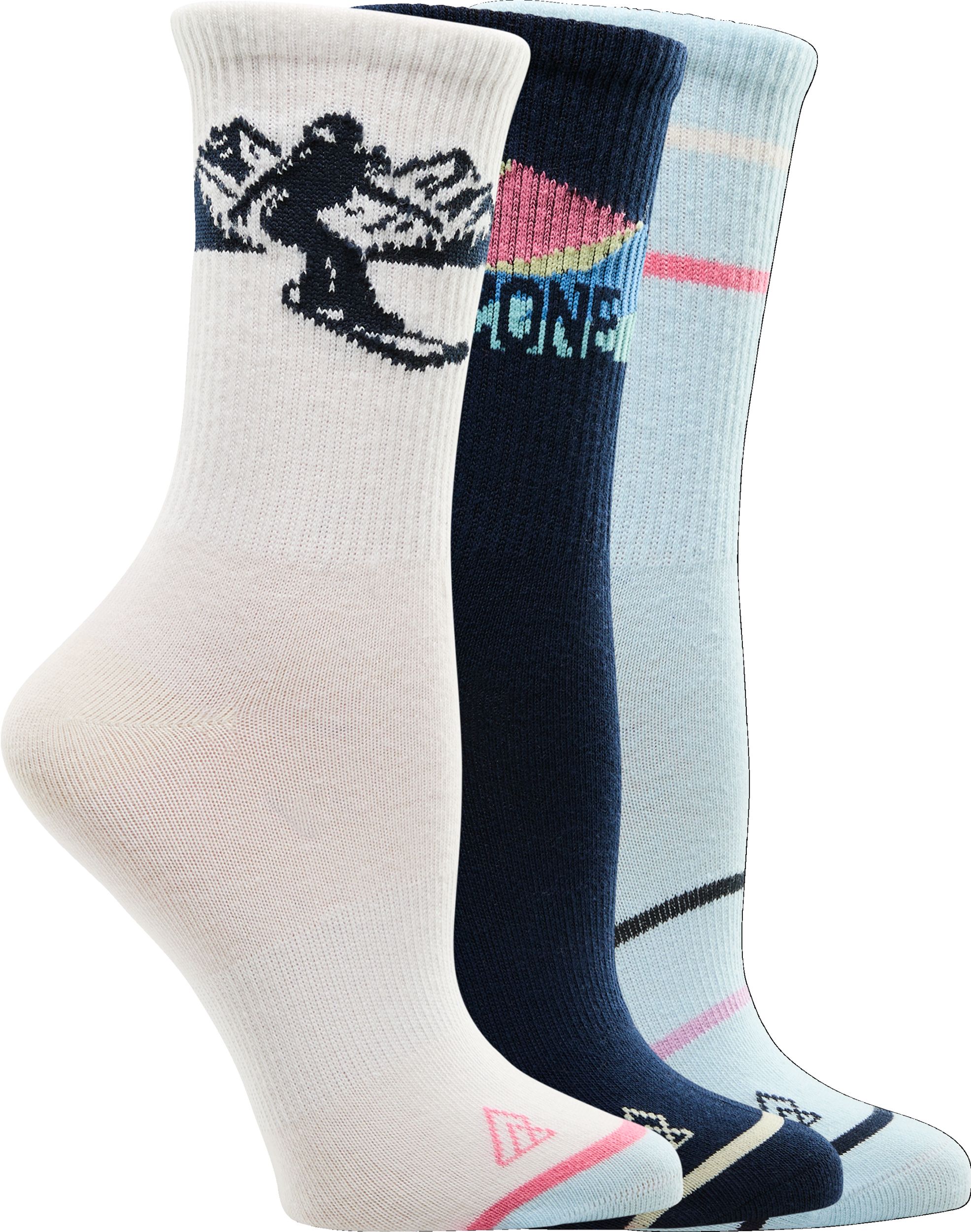 Ripzone Women's Boarder Crew Socks - 3 Pack