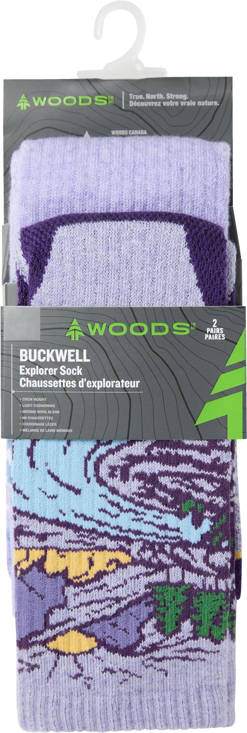 Woods Women's Buckwell Hiking Socks - 2 pk
