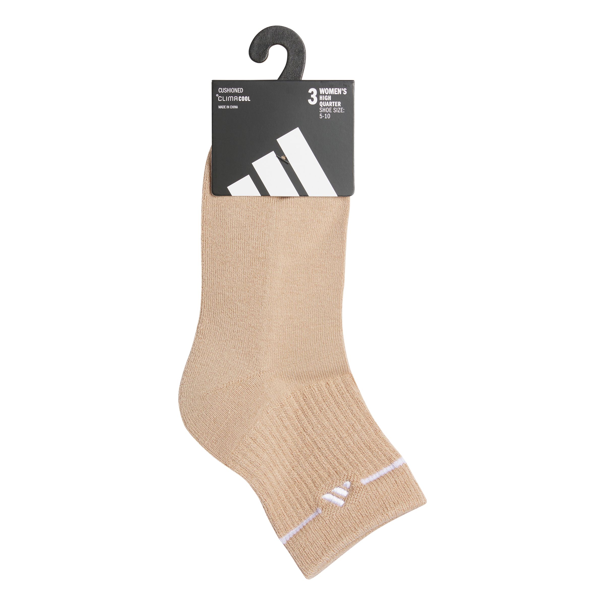adidas Women's Cushioned 3.0 High Quarter-Length Socks - 3 Pack