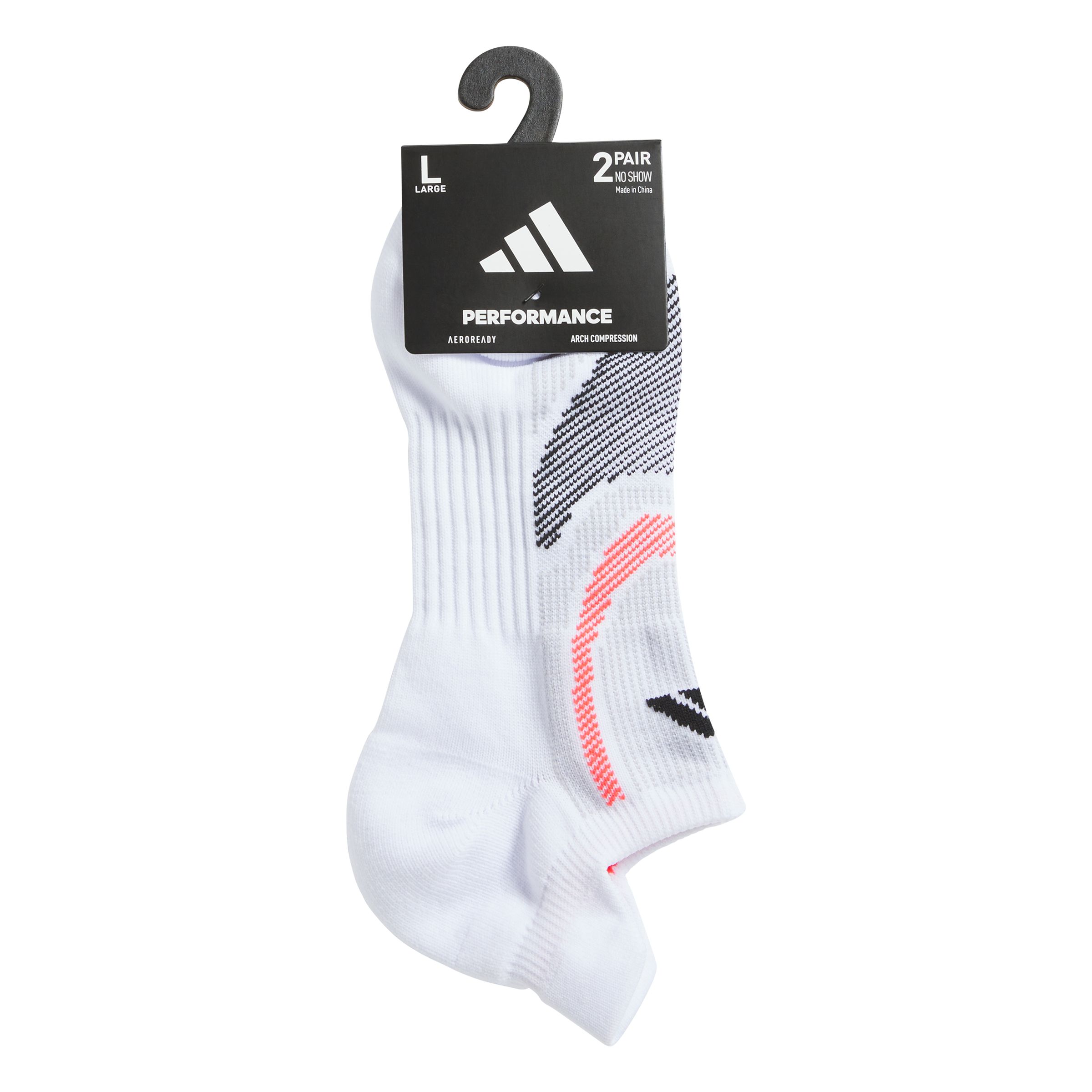 adidas Unisex Run Superlite No Show Socks - 2 Pack