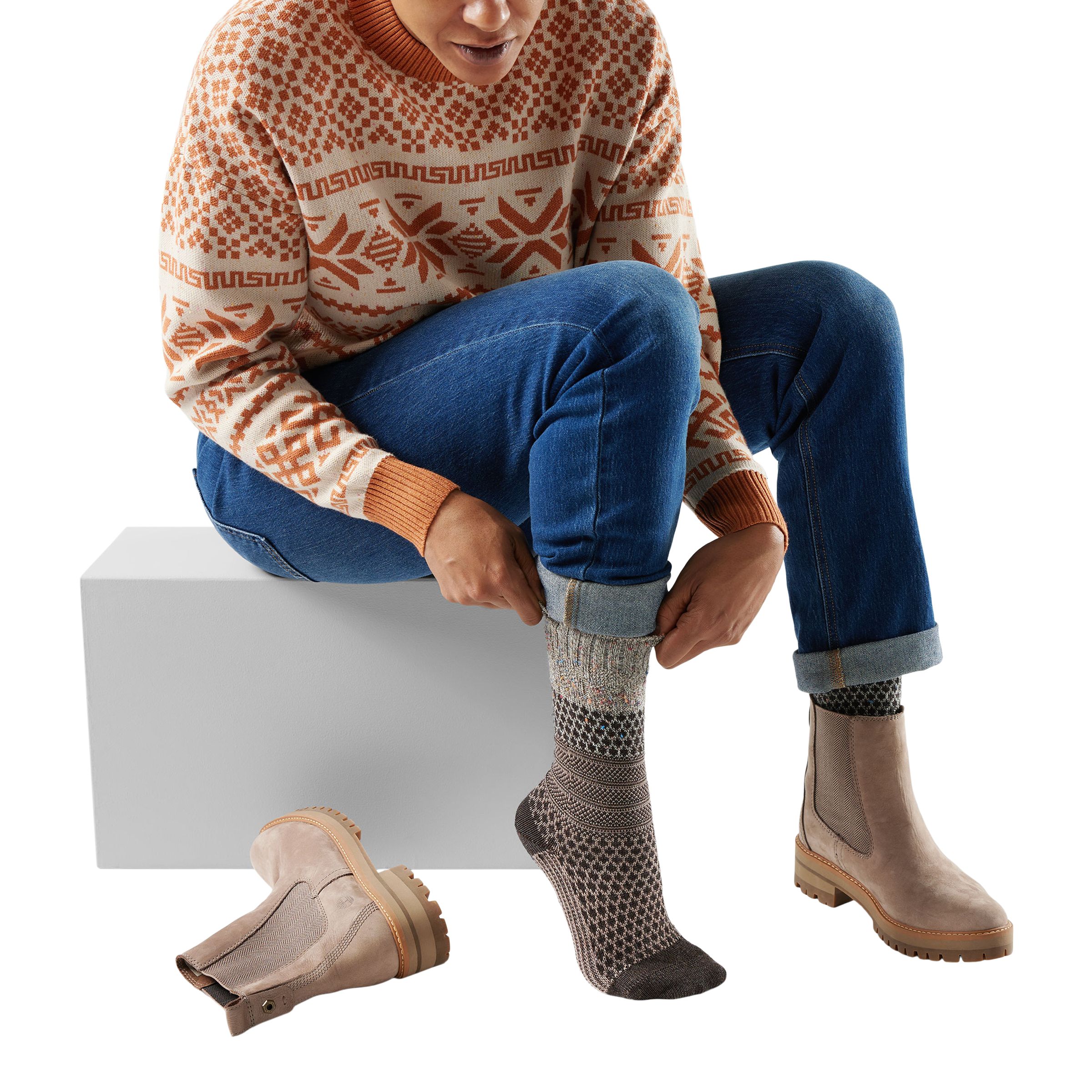 Smartwool Women's Popcorn Donegal Cable Crew Socks