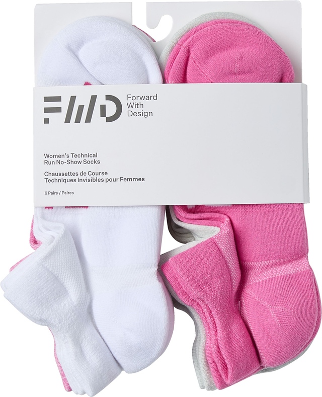 FWD Women's Athletic No Show Socks - 6 Pack