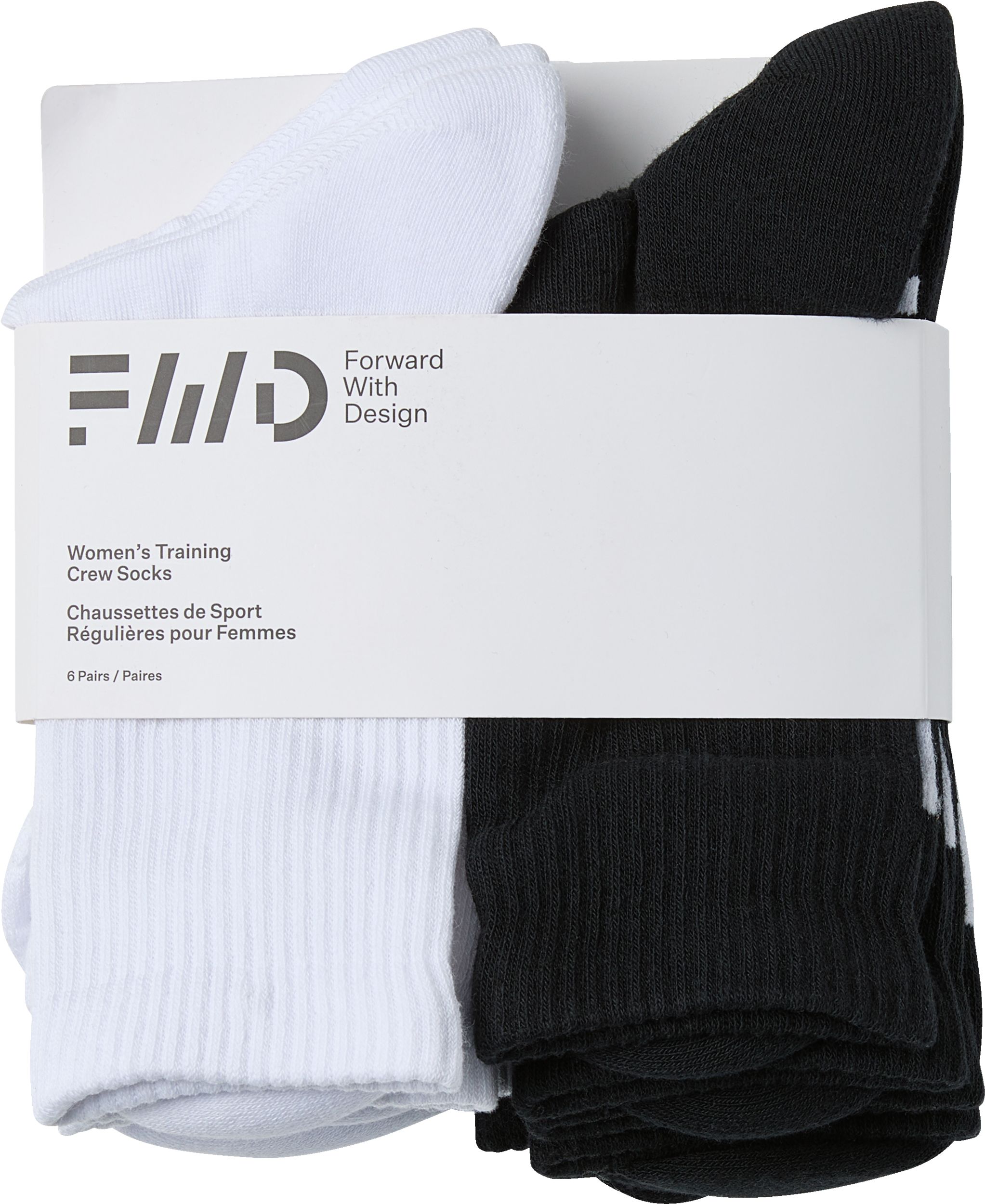 FWD Women's Athletic Crew Socks 6-pk