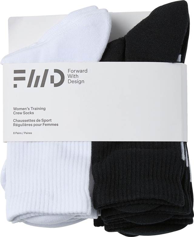 FWD Women's Athletic Crew Socks 6-pk