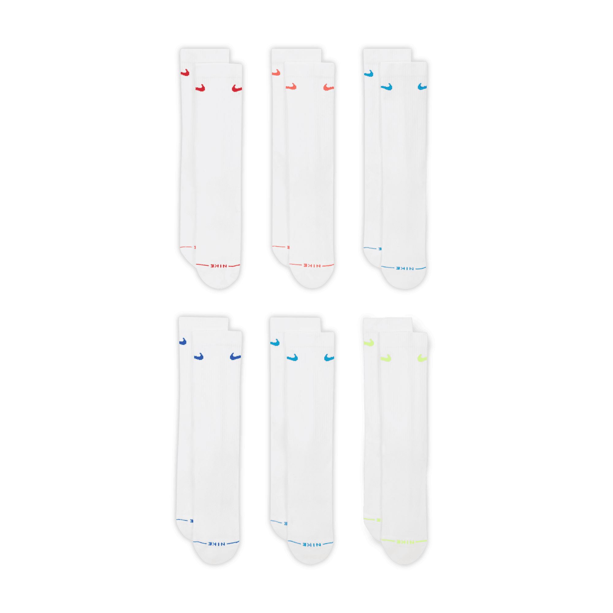 Nike Women's Everyday Elevated Crew E Socks 6-pk