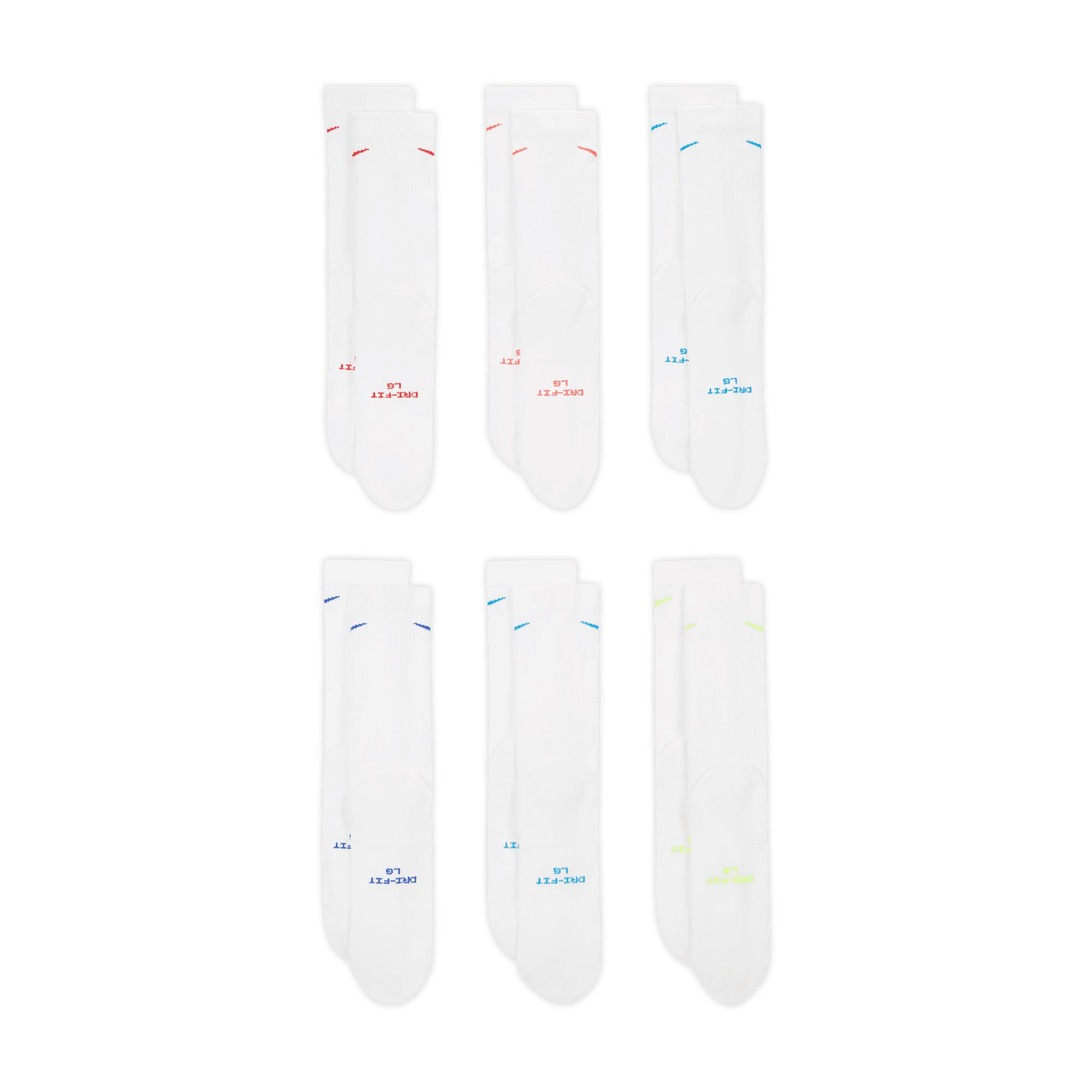 Nike Women's Everyday Elevated Crew E Socks 6-pk