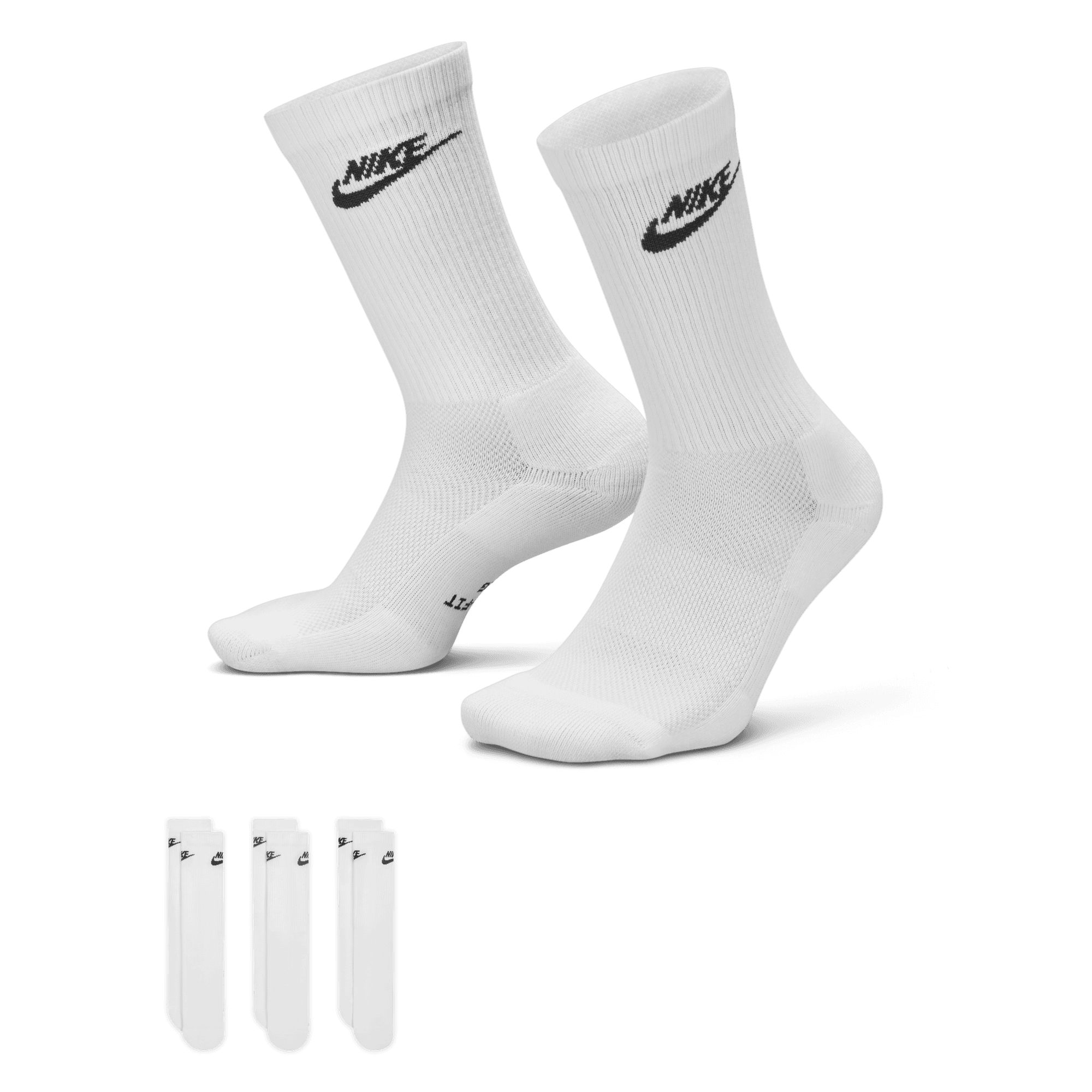 Nike Women's Everyday Elevated Futura Crew Socks 3-pk