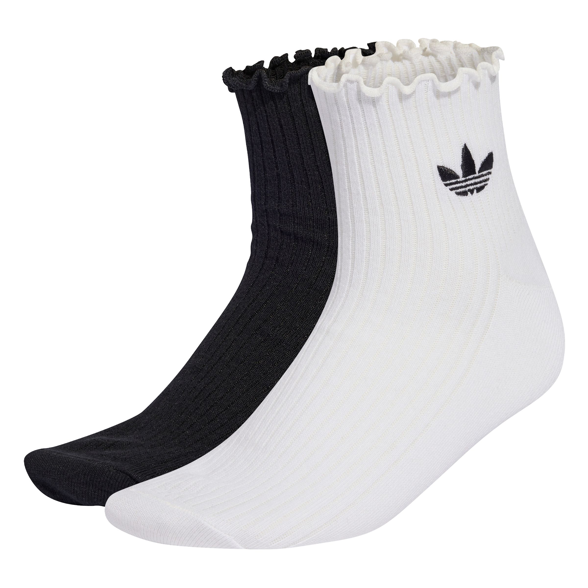 adidas Originals Women's Ruffle Quarter Socks 2-pk