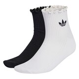 adidas Originals Ruffle Quarter Socks 2-pk