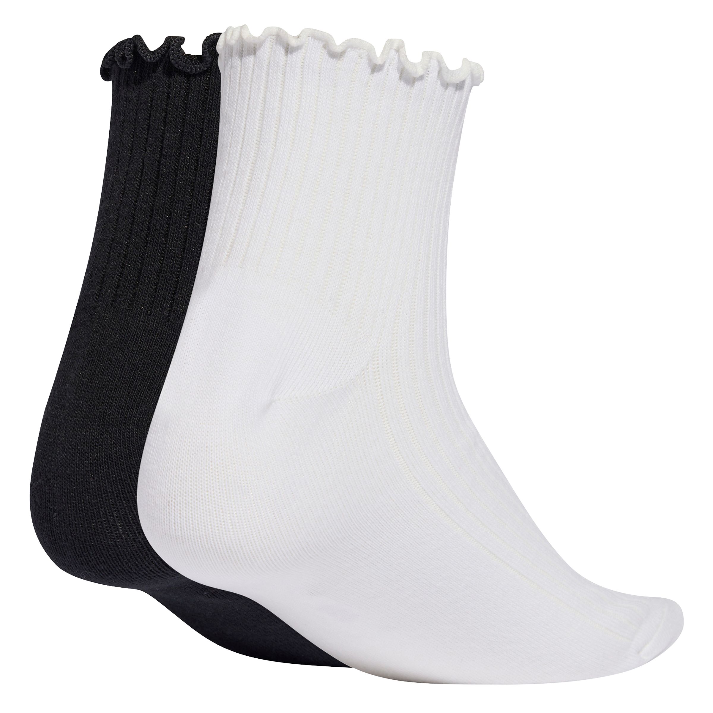 adidas Originals Women's Ruffle Quarter Socks 2-pk