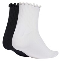 adidas Originals Women's Ruffle Quarter Socks 2-pk Back_Angled_Right