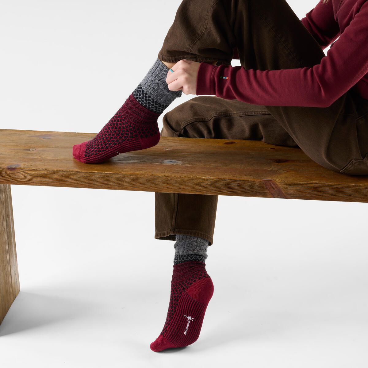 Smartwool Popcorn Donegal Cushioned Cable Crew Socks