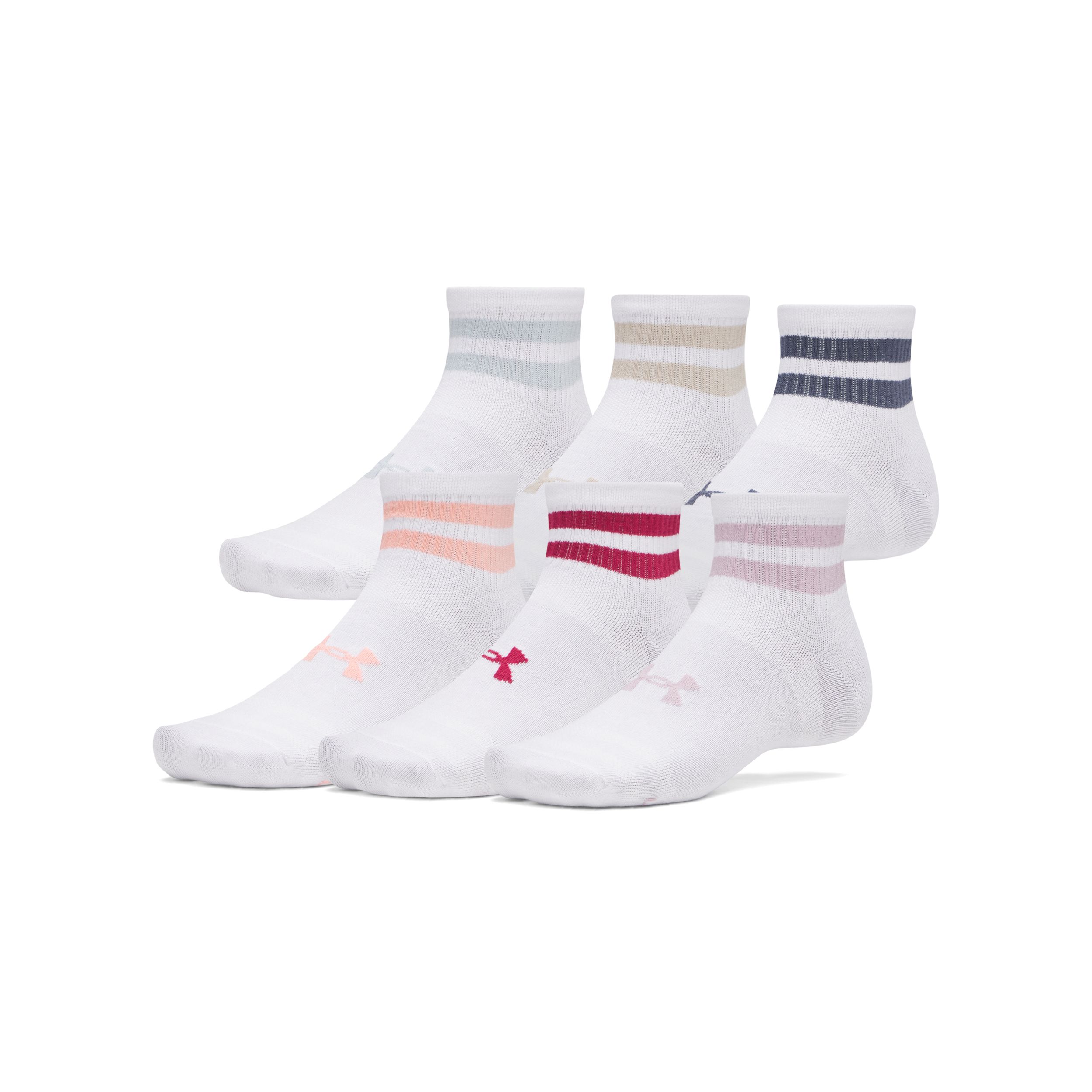 Under Armour Women's Essential Quarter Crew Socks - 6pk