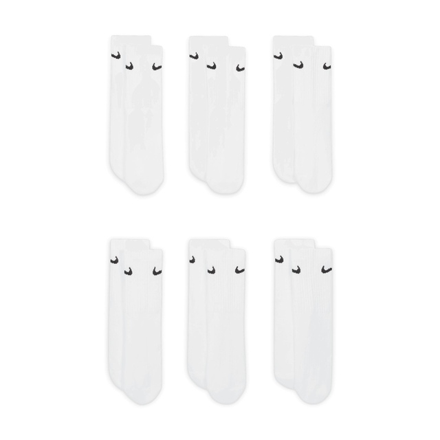 Nike Unisex Everyday Cushioned Crew Socks 6-pk