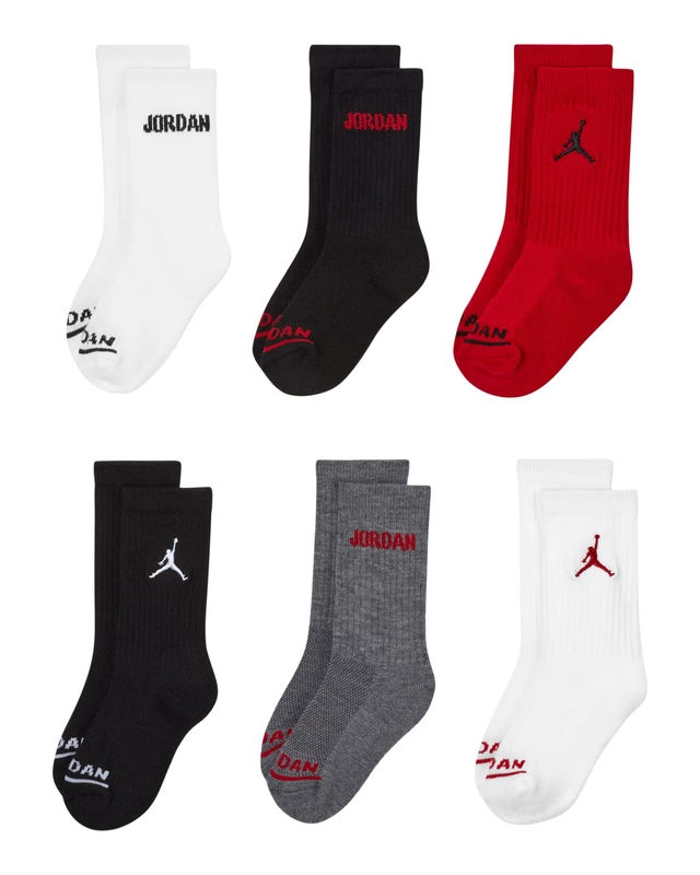 Jordan Boys' Legend Crew Socks - 6pk Front_Angled_Left