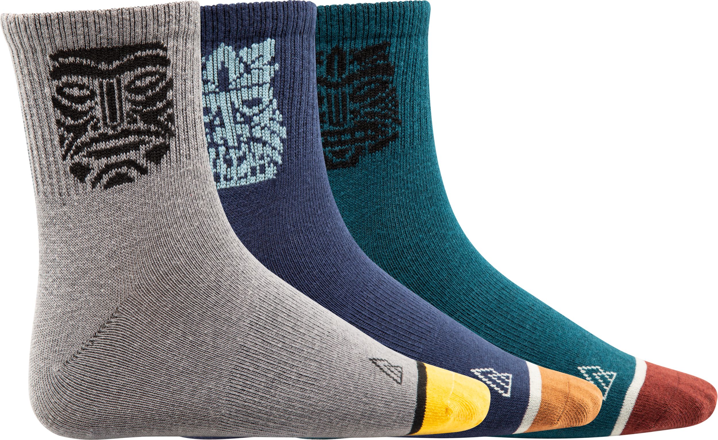 Ripzone Kids’ Tiki Quarter Crew Socks - 3 pk