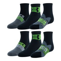 Under Armour Kids' Essential Quarter Socks - 6 pk Front_Angled_Left