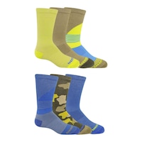 Merrell Boys' YA Hybrid Hike Crew Socks - 6 Pack Side_Right