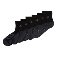 adidas Boys' Y Angle Stripe Cushioned Quarter Socks, 6-Pack Side_Left
