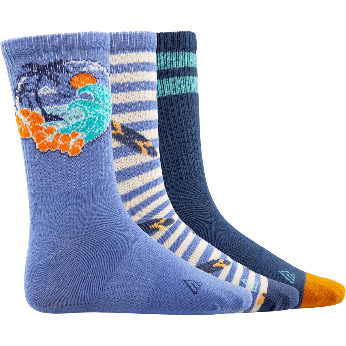 Ripzone Kids’ Surfer Crew Socks - 3 pk
